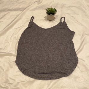 Grey scoop back loose tank top from Pacsun
